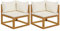 ShCuShan Modulare Ecksofas 2 STK. mit Auflagen Cremeweiß Sofa Mit Bettfunktion Ottomane Sofa Schlafsofa DauerschläFer
