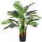Outsunny Palmier Artificiel H.1 m Arbre Artificiel Tronc Branches Lichen Feuilles Grand réalisme Pot Inclus