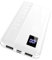 Dbasne Bateria Externa, 10000mAh Power Bank, 15W Carga Bateria Portatil USB C Input & Output, 4 Puertos Cargador Portatil con LED Compatible con iPhone 15/14/13 Samsung Xiaomi etc Smartphones Blanco