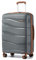 KONO Hartschalenkoffer Groß Leicht Koffer Trolley Reisekoffer mit 4 Rollen und TSA Schloss, 75x52x30cm, 105Liter, Zwillingsrollen Polypropylen Rollkoffer (Grau-Braun, L)