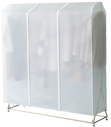 Kleiderständer Abdeckung, mit robusten Reißverschlüssen, staubdicht, schützende Kleiderständer-Abdeckung, schützt Kleidung vor Sonne, Staub, Schmutz (Opaque,60 * 50 * 150cm)