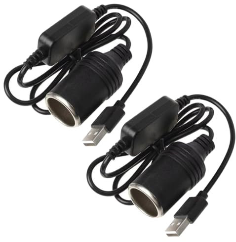 FiTspi 1.2M Car Cigarette Lighter Socket Converter, 5V USB Port to 12V Car Cigarette Lighter Socket Female Converter Adapter Cord for Driving Recorder DVR Dash Camera GPS and Other Equipment (1)