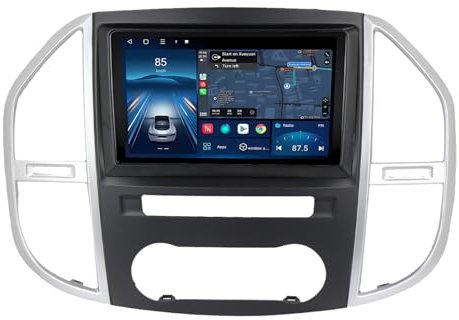 Android 14 Autoradio per Benz Vito 3 2014-2020 10 Pollici Stereo Auto Radio Doppio DIN con CarPlay/Android Auto GPS USB Bluetooth WiFi FM Comandi al Volante Touchscreen(P2(2G+32G))