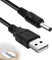 Universal USB to 5V DC Cable Replacement Charging Power Cord DC 3.5 x 1.35mm DC Jack 5V USB to DC Barrel Jack Power Cable for Fairywill Electric Toothbrush HUB Splitter Router LED Lights, Black 1M