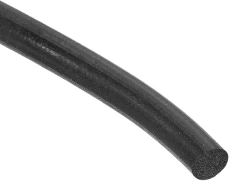 sourcing map Silicone Foam Seal Strip, 6.5mm OD 6.5m 21ft Silicone Foam Weather Strip, Sponge Rubber Weather Stripping Cord for Warehouse, Foam Tubing, Black