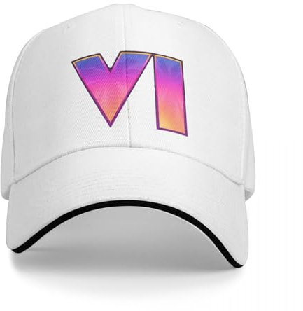 GTA VI Baseball Caps Hip Hop Sandwich Hüte für Männer Frauen Atmungsaktive Hüte Cap Sport