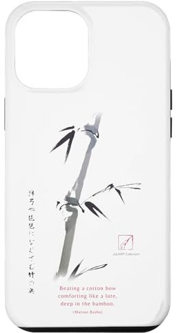iPhone 12 Pro Max Zen Bamboo Sumi-e Suibokuga Art Ink Haiku Japanese Case