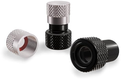 Shredr. Presta Ventil-Adapter Set | Adapter französisches Ventil auf Auto Ventil | hochwertiges Aluminium (schwarz)