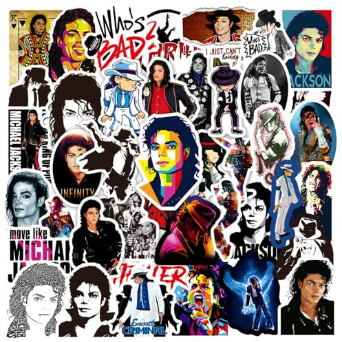 50 Stück/Packung Michaels Jacksons Anime-Aufkleber, wasserfest, Vinyl, süße Aufkleber, Graffiti-Aufkleber für Skateboard, Auto, Laptop, Wasserflaschen, Wände, Gepäck, Bücher