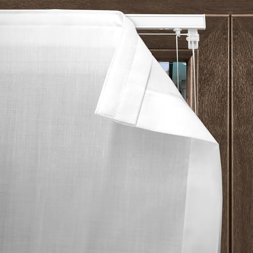 Byour3 - Binario Tenda Pacchetto senza Fori - Bastoni per Tende a soffitto parete Binari tenda Bambini con strappo per vetro SENZA FORARE Porta Finestra tende Camera da Letto Soggiorno Cucina