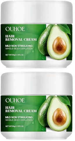 2 Stück Beine Enthaarungscreme Männer,haarungscreme Damen,Fast Wachs für Haarentfernung,Soothing Repair Haar Entfernungs Creme,Für Körperempfindliche Haut,Beine(50 Gramm)