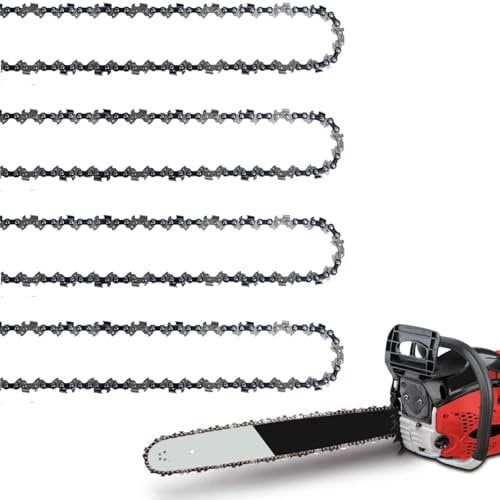 WIRSHO 4 Pack 18 inch Chainsaw Chain for 18 (45cm) Bar | 3/8 LP Pitch | 62 Drive Links | .050 (1.3 mm) Gauge | Replacement Low-Kickback Saw Chain Compatible with Husqvarna, Mac Allister, etc.