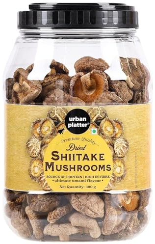 Dried Shiitake Mushrooms, 300g (Umami-Rich | Value Pack| Rehydrates Quickly)