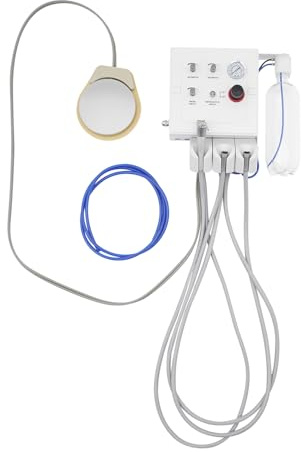 Wall Hanging Portable Turbine, Portable 4 Holes Hanging Turbine, Supply Unit with Air Compressor and Turbin, 0.1Mpa~0.25Mpa 600ml, for Hospital, Clinic