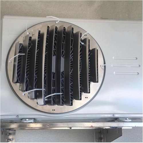 Edelstahl-klimaanlagen-deflektor Für Außengerät Entlüftungsöffnung Vollabdeckung Schutz Zaunschirm Luftauslass Anti-direktblasen Leitblech Ac Kondensator Kompressor Wind Guide, Diameter 60CM