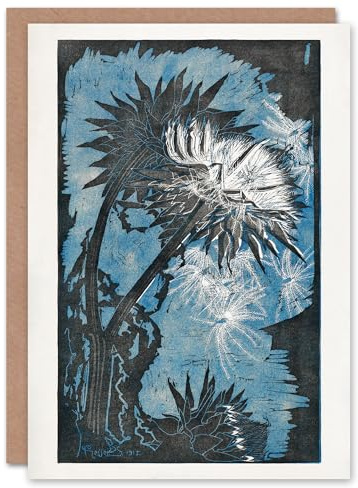 Artery8 Reijer Stolk Art Card Artichoke Flower Abstract Floral Painting