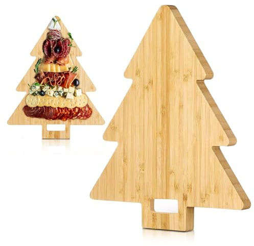 CABBEL Schneidebrett Bambus Tannenbaum-Form – 21x26,5 cm – Weihnachtsbrett, Küchenbrett & Servierbrett – Lebensmittelecht, Nachhaltig, Geschenkidee & Weihnachtsdeko