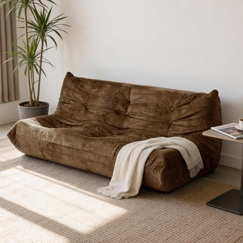 Upvilla Boneless Couch – bequemes Bodensofa mit Ergonomischem Design, Ohne Montage Schaumstoff-Sofa & Lesesofa, Sitzsack Sofa für Wohnzimmer, Schlafzimmer, Apartment,Gaming & Büro