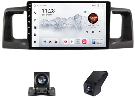 Radio per auto per Toyota Corolla E130 E120 2000-2004 Android 13 Car Radio con CarPlay Android Auto GPS BT schero macchina bluetooth Comandi al Volante Fotocamera Posteriore(NF-7)