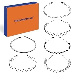 6 Stück Haarreifen Damen Unsichtbar Rutschfest Elastisch Sport Haarband | Für Herren Und Frauen, Für Fitness, Weich, Bequem, Sechs Stücke, Schwarz, Set, Haarfreundlich, Leicht, Waschbar