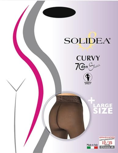 Curvy 70 Stützstrumpfhose, 12–15 mmHg Gr. S, camel