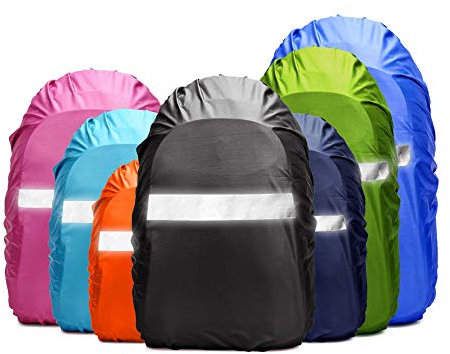 WSZCML Wasserdichter Rucksack-Regenschutz, 8000 mm wasserdicht, mit reflektierenden, rutschfesten Kreuzschnallen-Riemen, ultrastarke, mehrschichtige Struktur für Wandern, Radfahren, Camping, Outdoor,