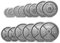 EXTREME FITNESS Olympic Weight Plates Disc Cast Iron 2 Discs Barbell Bar Gym Sets (2 x 25kg)