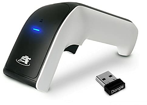 ScanAvenger Tragbarer kabelloser Bluetooth-Barcode-Scanner Handscanner wiederaufladbar 1D und 2D Scan-Pistole für Inventarverwaltung (1D- und 2D-Barcodescanner ohne Smart Stand)
