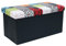 HOME DECO FACTORY HD6507 Cassapanca Patchwork Seduta Pieghevole, Ingresso, Soggiorno, Camera da Letto, Sala da Pranzo, mobile-76 x 38 x 38 cm, Poliestere Legno, Multicolore, 76 x 38 x 38
