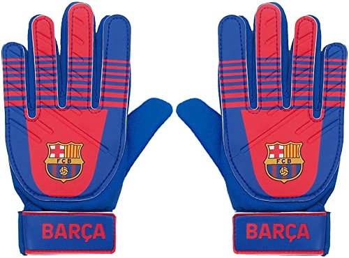 FC Barcelona - Torwarthandschuhe für Kinder/Jugendliche - Offizielles Merchandise - Geschenk für Fußballfans - Blau BARÇA - Jungen: 5-10 Jahre