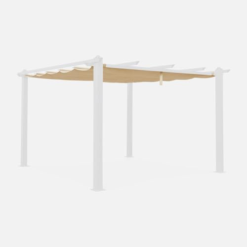 sweeek Telone per pergola condate in Poliestere 3x4 m, Telo per pergola Condate 3x4, Beige