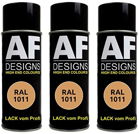 Alex Flittner Designs 3x RAL Lackspray Autolack Buntlack Spraydose RAL1011 BRAUNBEIGE matt