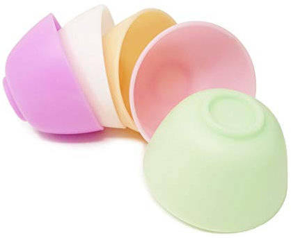 HONBAY 5 cuencos de silicona para mezclar y servir para mezclar máscaras faciales o sostener ingredientes (8,5 x 5 cm)