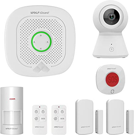 Wolf-Guard WS-03 WiFi Sicherheitsalarmanlage mit Smart-Kamera, Tuya Smartlife App-Steuerung
