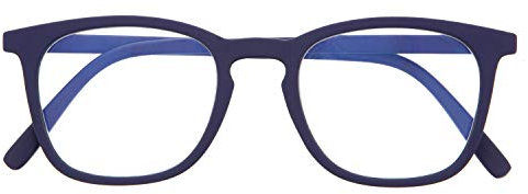 DIDINSKY Blaulichtfilter Brille für Damen und Herren. Blaufilter Brille mit stärke oder ohne sehstärke für Gaming oder Pc. Gummi-Touch-Tempel und Blendschutzgläser. Indigo 0.0 – TATE