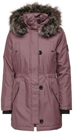 ONLY Damen Onliris Fur Winter Parka Cc OTW Jacke, Rose Brown, XS EU
