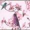Dundee Deco DDAZBD9563 Peel and Stick Wallpaper Border - Floral Pink Green Birds Flowers Wall Border Retro Design, 15 ft x 7 in (4.57m x 17.78cm), Self Adhesive
