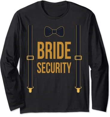 Braut Sicherheit Hochzeit Entourage Seite Junge Braut Langarmshirt