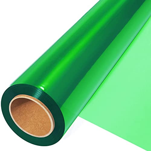 45CM x 30M Klare Cellophan Rolle - 3 Mil Grün Dicke Zellophan Transparent, Klare Cellophan-Taschen, Klares Verpackungspapier für Blumen Geschenkkörbe Wrap
