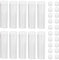 Lot de 10 étuis ronds en plastique transparents pour stockage de pièces de monnaie Porte-tube de protection Facile à charger Tubes de pièces en plastique Collection de pièces avec 20 éponges de coussi
