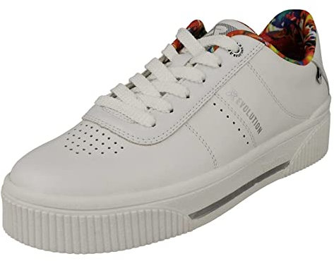 Rieker Evolution Damen Low-Top Sneaker W0702, Frauen Halbschuhe,lose Einlage,Freizeit,sportlich,Halbschuhe,straßenschuhe,Weiss (80),36 EU / 3.5 UK