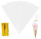 100 Stück Süßigkeiten Tütchen,TACHIO 25x15cm Cone Tüten Durchsichtig Bonbon Beutel Candy Bar Tüten Cellophantüten Geschenktüten mit 100 Bindestreifen Geschenktasche für Schokolade Kekse Popcorn