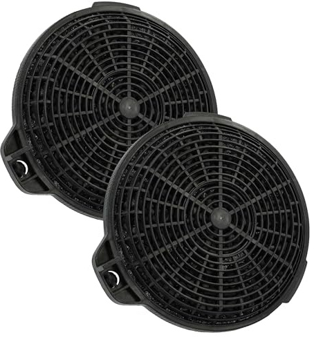 vhbw 2x Aktivkohlefilter kompatibel mit Cata Valto 700 XGWH | Valto 700 XGBK, Valto 600 XGWH, Valto 600 XGBK Dunstabzugshaube - 13,25 cm
