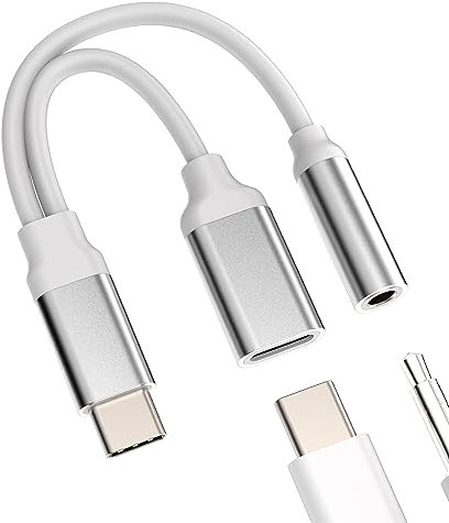 Adaptateur Jack USB C vers Ecouteur 3.5mm(2en1) Casque Chargeur Cable Écouteur AUX Audio Câble Compatible pour Samsung Apple iPhone 15 Pro Max Plus iPad Xiaomi Huawei Adapteur Voiture Auxiliaire