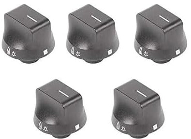 FIGEVIDA Kit 5 Manopole per cucina piano cottura compatibile per Electrolux Rex Aeg Zanussi 50297595006 3550377232 M4458/OR