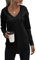 Cuptacc Felpa Donna con Cappuccio Maglietta Maniche Lunghe Sport Maglia Cotone Casual Nero,L 42-44