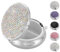 Bling Klein Pillendose für Unterwegs, Strass Pille Fall für Frauen Mädchen Fischöle Vitamine Medizin, Metall Tragbare Pillendose Organizer für Geldbörse, Tasche, Reise (Bling AB-Farbe)