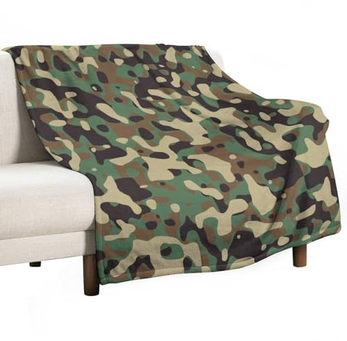 WCEECE Kuscheldecke Camouflage, Geburtstagsgeschenk Für Männer Freundin, Muttertaggeschenk, Kuscheldecke Flauschig, Beste Freundin Geschenke 130x150