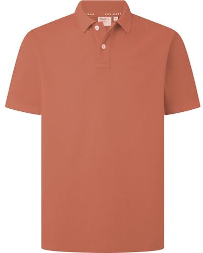 Pepe Jeans New Oliver GD Camisa Polo, Orange (Cedar Wood Brown), L para Hombre