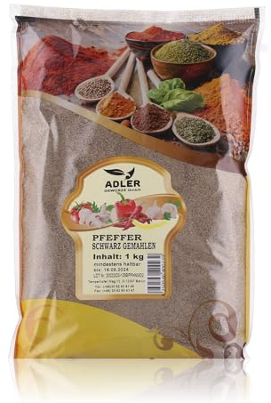 Adler Gewürze Pfeffer schwarz gemahlen 1000g